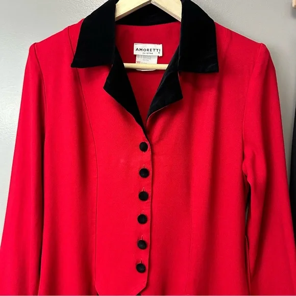 Vintage Amoretti Long Blazer & Pant Set Size 7 - Picture 3 of 14